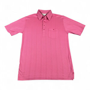 Vintage Classics by Palmland Polo Shirt Adult MEDIUM Pink Tennis Tail Pocket 90s